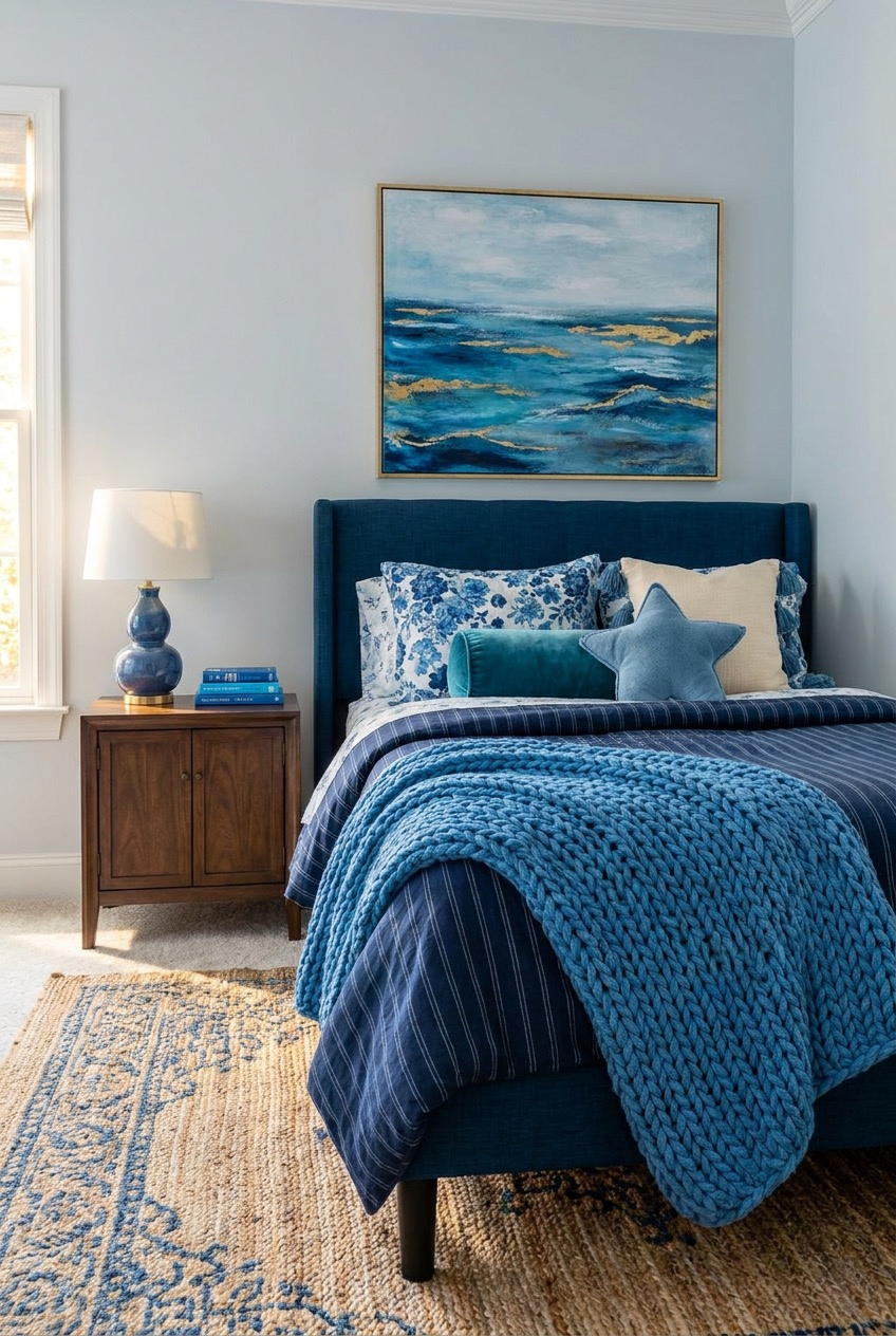 use these 2 exact keywords for pin title: best blue rooms, blue bedroom ideas (use these exact keywords for pin description: best blue rooms, blue bedroom ideas, blue bedroom decor inspo, bedroom blue, blue room decor, blue bedroom design inspiration, blue rooms to recreate, blue bedroom designs)