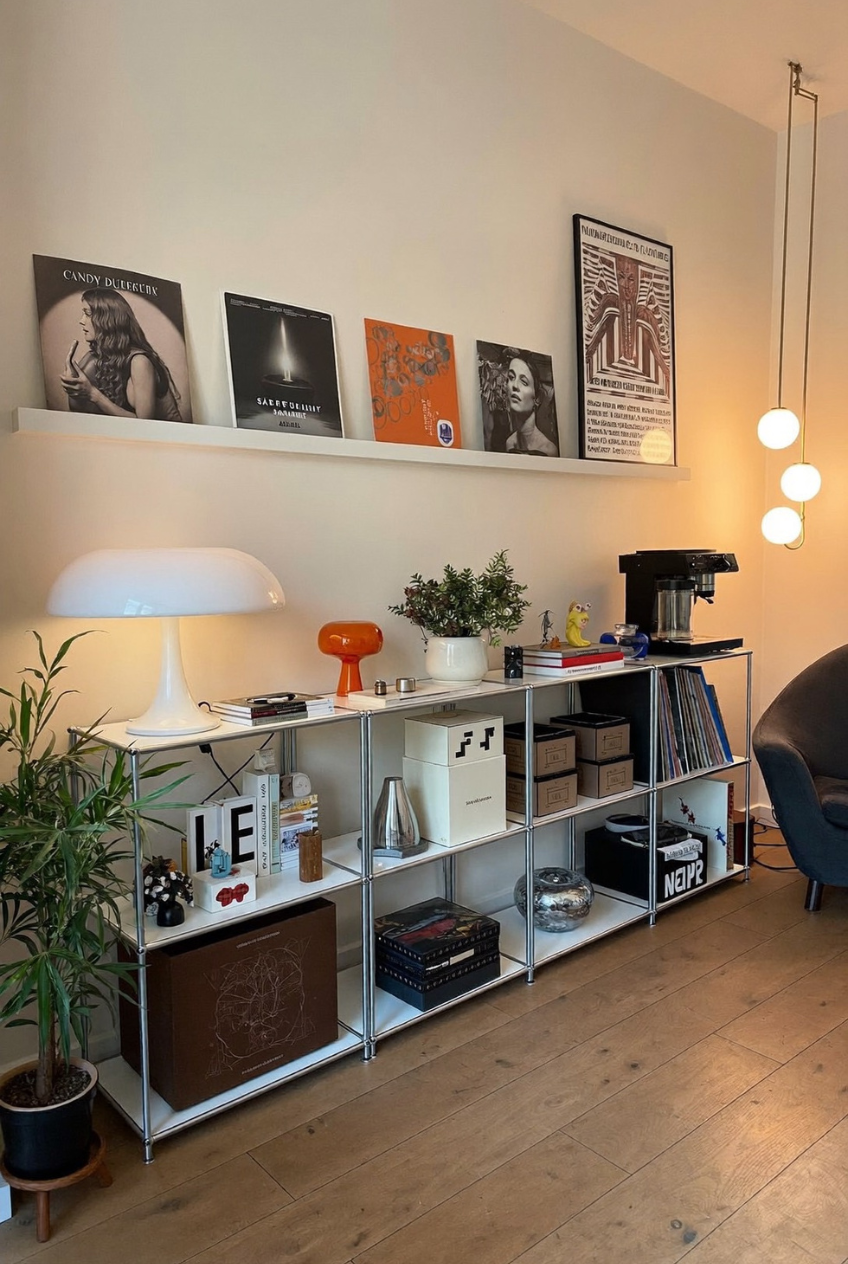 use these 2 exact keywords for pin title: chrome home decor ideas, chrome decor styling (use these exact keywords for pin description: chrome home decor ideas, chrome decor styling, silver home decor, chrome decor aesthetic, chrome decorations, silver decor aesthetic)
